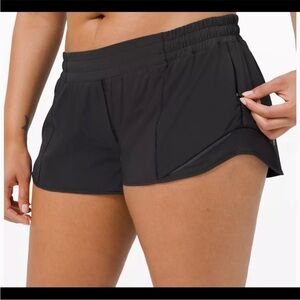 Lululemon Hotty Hot Black Shorts Women Size 8